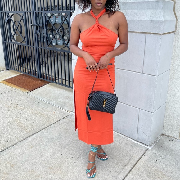 Meshki Ellie Halter Dress With Split - Picture 4 of 7